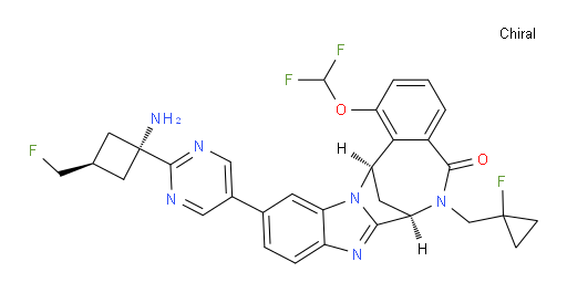 (7R,14R)-11-(2-((1r,3R)-1-amino-3-(fluoromethyl)cyclobutyl)pyrimidin-5-yl)-1-(difluoromethoxy)-6-((1-fluorocyclopropyl)methyl)-6,7-dihydro-7,14-methanobenzo[f]benzo[4,5]imidazo[1,2-a][1,4]diazocin-5(14H)-one