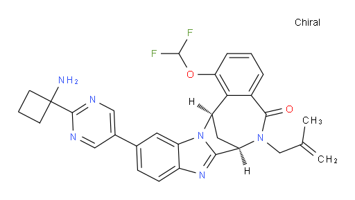 (7R,14R)-11-(2-(1-aminocyclobutyl)pyrimidin-5-yl)-1-(difluoromethoxy)-6-(2-methylallyl)-6,7-dihydro-7,14-methanobenzo[f]benzo[4,5]imidazo[1,2-a][1,4]diazocin-5(14H)-one