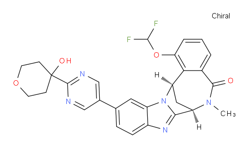 (7R,14R)-1-(difluoromethoxy)-11-(2-(4-hydroxytetrahydro-2H-pyran-4-yl)pyrimidin-5-yl)-6-methyl-6,7-dihydro-7,14-methanobenzo[f]benzo[4,5]imidazo[1,2-a][1,4]diazocin-5(14H)-one