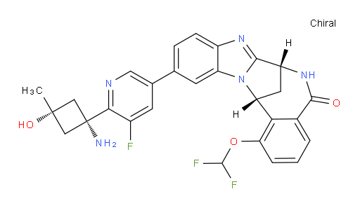 (7R,14R)-11-[6-(cis-1-amino-3-hydroxy-3-methylcyclobutyl)-5-fluoropyridin-3-yl]-1-(difluoromethoxy)-6,7-dihydro-7,14-Methanobenzimidazo[1,2-b][2,5]benzodiazocin-5(14H)--one