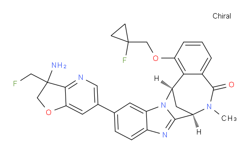 (7R,14R)-11-[3-amino-3-(fluoromethyl)-2,3-dihydrofuro[3,2-b]pyridin-6-yl]-1-[(1-fluoro-cyclopropyl)methoxy]-6,7-dihydro-6-methyl-7,14-Methanobenzimidazo[1,2-b][2,5]benzodiazocin-5(14H)--one
