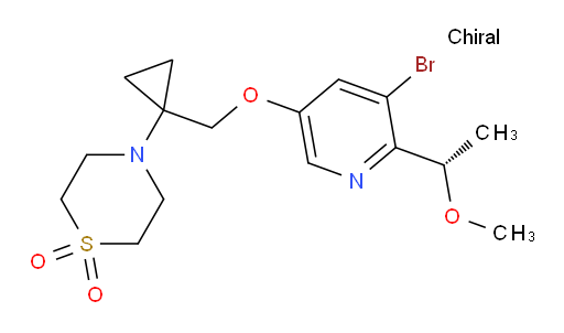 (S)-4-(1-(((5-bromo-6-(1-methoxyethyl)pyridin-3-yl)oxy)methyl)cyclopropyl)thiomorpholine 1,1-dioxide