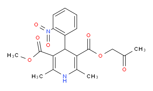 3-methyl 5-(2-oxopropyl) 2,6-dimethyl-4-(2-nitrophenyl)-1,4-dihydropyridine-3,5-dicarboxylate
