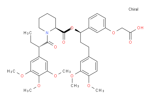 (1R)-1-[3-(Carboxymethoxy)phenyl]-3-(3,4-dimethoxyphenyl)propyl (2S)-1-[(2S)-1-oxo-2-(3,4,5-trimethoxyphenyl)butyl]-2-piperidinecarboxylate