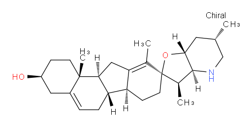 (2'R,3S,3'R,3a'S,6aS,6bS,6'S,7a'R,11aS,11bR)-3',6',10,11b-tetramethyl-1,2,3,3a',4,4',5',6,6a,6b,6',7,7',7a',8,11,11a,11b-octadecahydro-3'H-spiro[benzo[a]fluorene-9,2'-furo[3,2-b]pyridin]-3-ol