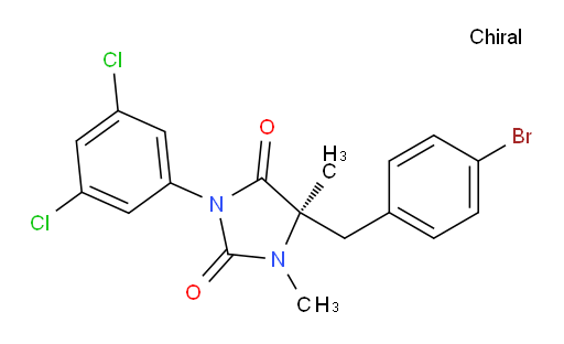 (5R)-5-[(4-Bromophenyl)methyl]-3-(3,5-dichlorophenyl)-1,5-dimethyl-2,4-imidazolidinedione