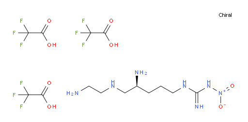 Guanidine, N-[(4S)-4-amino-5-[(2-aminoethyl)amino]pentyl]-N′-nitro-, 2,2,2-trifluoroacetate (1:3)