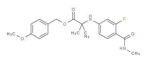 4-methoxybenzyl 2-((3-fluoro-4-(methylcarbamoyl)phenyl)amino)-2-methylpropanoate