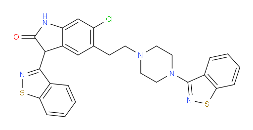 3-(1,2-Benzisothiazol-3-yl)-5-[2-[4-(1,2-benzisothiazol-3-yl)-1-piperazinyl]ethyl]-6-chloro-1,3-dihydro-2H-indol-2-one