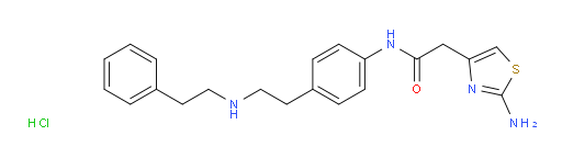 2-(2-aminothiazol-4-yl)-N-(4-(2-(phenethylamino)ethyl)phenyl)acetamide hydrochloride