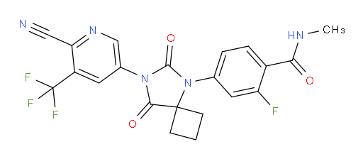 4-[7-[6-Cyano-5-(trifluoromethyl)-3-pyridinyl]-6,8-dioxo-5,7-diazaspiro[3.4]oct-5-yl]-2-fluoro-N-methylbenzamide