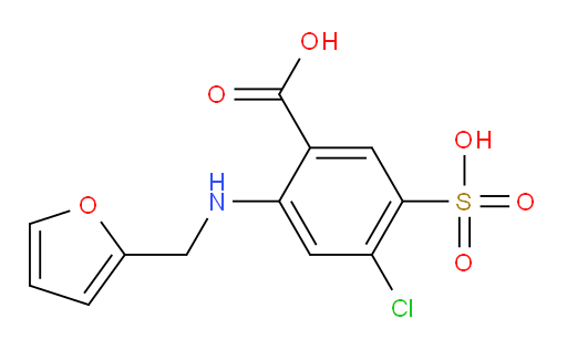 4-chloro-2-((furan-2-ylmethyl)amino)-5-sulfobenzoic acid