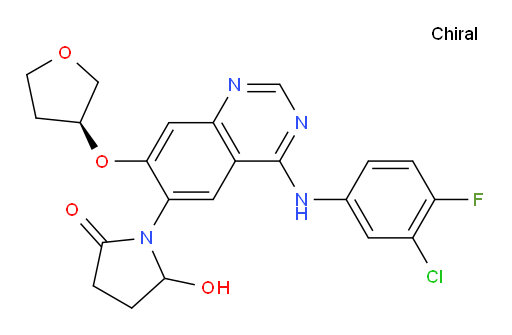 1-[4-[(3-Chloro-4-fluorophenyl)amino]-7-[[(3S)-tetrahydro-3-furanyl]oxy]-6-quinazolinyl]-5-hydroxy-2-pyrrolidinone