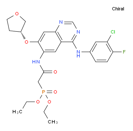 (R)-diethyl (2-((4-((3-chloro-4-fluorophenyl)amino)-7-((tetrahydrofuran-3-yl)oxy)quinazolin-6-yl)amino)-2-oxoethyl)phosphonate