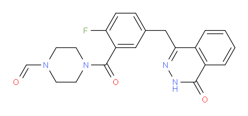 4-(2-fluoro-5-((4-oxo-3,4-dihydrophthalazin-1-yl)methyl)benzoyl)piperazine-1-carbaldehyde