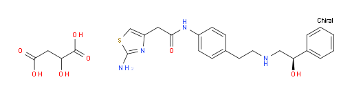 (R)-2-(2-aminothiazol-4-yl)-N-(4-(2-((2-hydroxy-2-phenylethyl)amino)ethyl)phenyl)acetamide 2-hydroxysuccinate