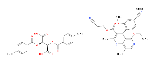 (R)-2-cyanoethyl 4-(4-cyano-2-methoxyphenyl)-5-ethoxy-2,8-dimethyl-1,4-dihydro-1,6-naphthyridine-3-carboxylate (2R,3R)-2,3-bis((4-methylbenzoyl)oxy)succinate