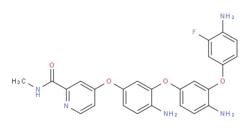 4-(4-amino-3-(4-amino-3-(4-amino-3-fluorophenoxy)phenoxy)phenoxy)-N-methylpicolinamide