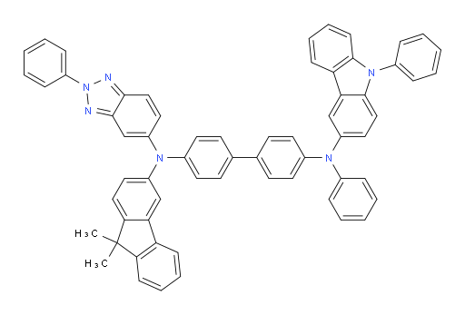 N4-(9,9-dimethyl-9H-fluoren-3-yl)-N4'-phenyl-N4-(2-phenyl-2H-benzo[d][1,2,3]triazol-5-yl)-N4'-(9-phenyl-9H-carbazol-3-yl)-[1,1'-biphenyl]-4,4'-diamine