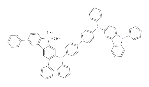 N4-(9,9-dimethyl-3,6-diphenyl-9H-fluoren-2-yl)-N4,N4'-diphenyl-N4'-(9-phenyl-9H-carbazol-3-yl)-[1,1'-biphenyl]-4,4'-diamine