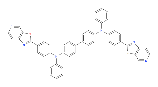 N4-(4-(oxazolo[5,4-c]pyridin-2-yl)phenyl)-N4,N4'-diphenyl-N4'-(4-(thiazolo[5,4-c]pyridin-2-yl)phenyl)-[1,1'-biphenyl]-4,4'-diamine