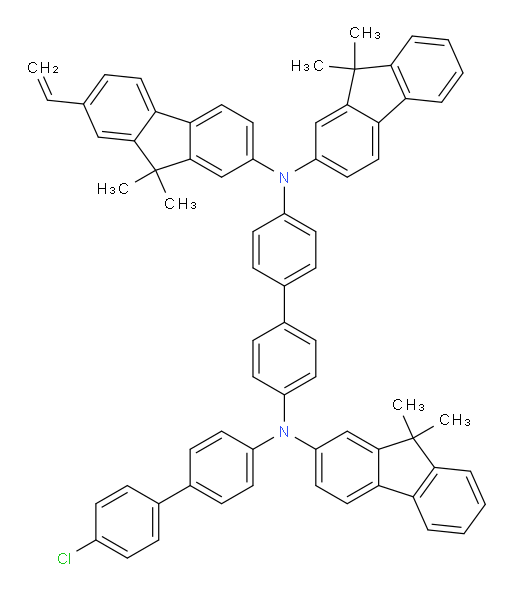 N4-(4'-chloro-[1,1'-biphenyl]-4-yl)-N4'-(9,9-dimethyl-7-vinyl-9H-fluoren-2-yl)-N4,N4'-bis(9,9-dimethyl-9H-fluoren-2-yl)-[1,1'-biphenyl]-4,4'-diamine
