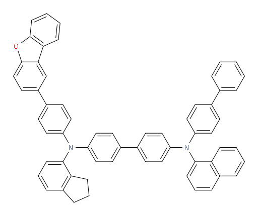 N4-([1,1'-biphenyl]-4-yl)-N4'-(4-(dibenzo[b,d]furan-2-yl)phenyl)-N4'-(2,3-dihydro-1H-inden-4-yl)-N4-(naphthalen-1-yl)-[1,1'-biphenyl]-4,4'-diamine