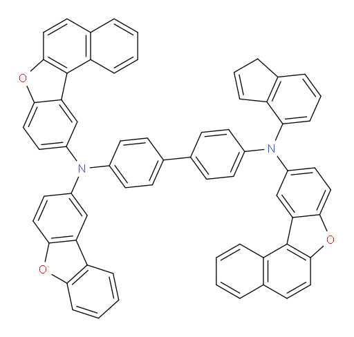 N4-(dibenzo[b,d]furan-2-yl)-N4'-(1H-inden-4-yl)-N4,N4'-bis(naphtho[2,1-b]benzofuran-10-yl)-[1,1'-biphenyl]-4,4'-diamine