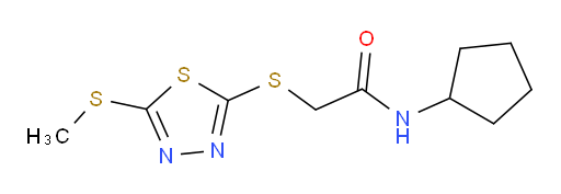 N-cyclopentyl-2-((5-(methylthio)-1,3,4-thiadiazol-2-yl)thio)acetamide