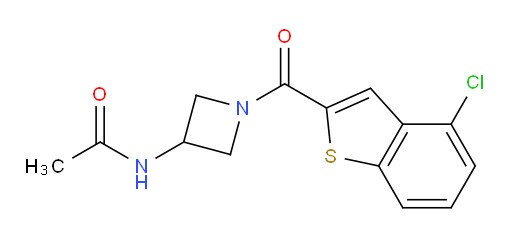 N-(1-(4-chlorobenzo[b]thiophene-2-carbonyl)azetidin-3-yl)acetamide
