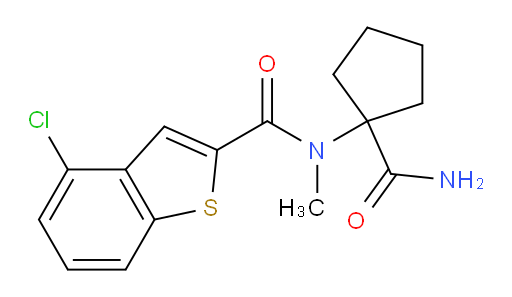 N-(1-carbamoylcyclopentyl)-4-chloro-N-methylbenzo[b]thiophene-2-carboxamide