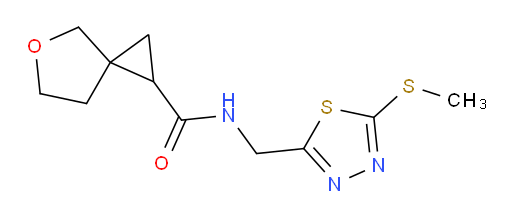 N-((5-(methylthio)-1,3,4-thiadiazol-2-yl)methyl)-5-oxaspiro[2.4]heptane-1-carboxamide