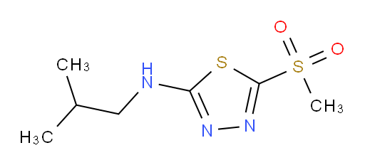 N-isobutyl-5-(methylsulfonyl)-1,3,4-thiadiazol-2-amine