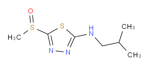 N-isobutyl-5-(methylsulfinyl)-1,3,4-thiadiazol-2-amine