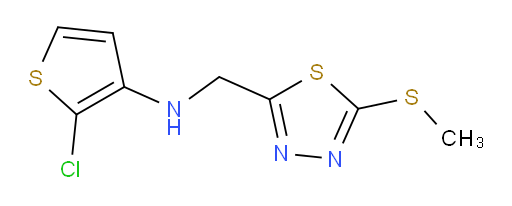 2-chloro-N-((5-(methylthio)-1,3,4-thiadiazol-2-yl)methyl)thiophen-3-amine
