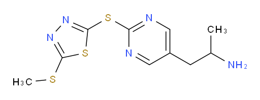 1-(2-((5-(methylthio)-1,3,4-thiadiazol-2-yl)thio)pyrimidin-5-yl)propan-2-amine