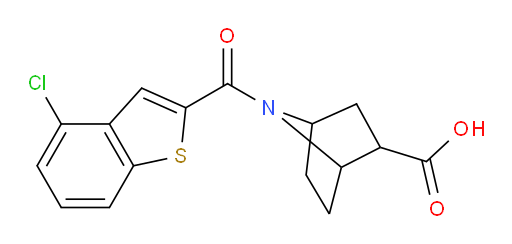 7-(4-chlorobenzo[b]thiophene-2-carbonyl)-7-azabicyclo[2.2.1]heptane-2-carboxylic acid