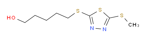 5-((5-(methylthio)-1,3,4-thiadiazol-2-yl)thio)pentan-1-ol