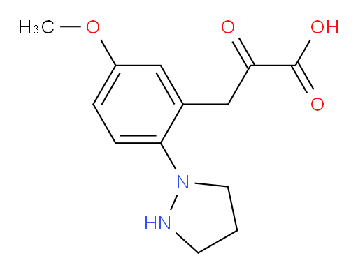 3-(5-methoxy-2-(pyrazolidin-1-yl)phenyl)-2-oxopropanoic acid