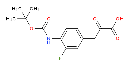 3-(4-((tert-butoxycarbonyl)amino)-3-fluorophenyl)-2-oxopropanoic acid