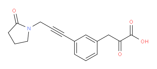 2-oxo-3-(3-(3-(2-oxopyrrolidin-1-yl)prop-1-yn-1-yl)phenyl)propanoic acid