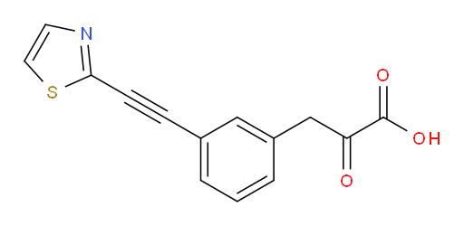 2-oxo-3-(3-(thiazol-2-ylethynyl)phenyl)propanoic acid