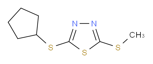 2-(cyclopentylthio)-5-(methylthio)-1,3,4-thiadiazole