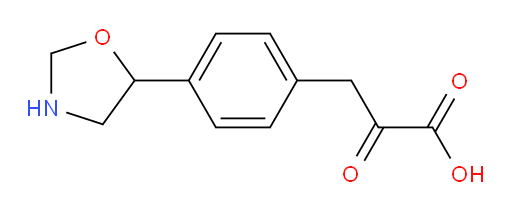 3-(4-(oxazolidin-5-yl)phenyl)-2-oxopropanoic acid