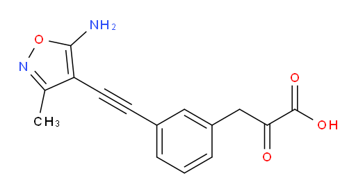 3-(3-((5-amino-3-methylisoxazol-4-yl)ethynyl)phenyl)-2-oxopropanoic acid