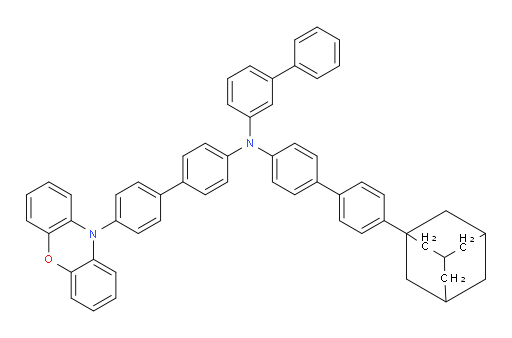 N-(4'-(10H-phenoxazin-10-yl)-[1,1'-biphenyl]-4-yl)-N-(4'-(adamantan-1-yl)-[1,1'-biphenyl]-4-yl)-[1,1'-biphenyl]-3-amine