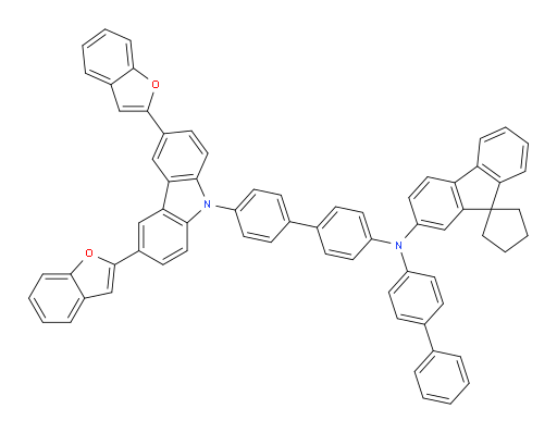 N-([1,1'-biphenyl]-4-yl)-N-(4'-(3,6-di(benzofuran-2-yl)-9H-carbazol-9-yl)-[1,1'-biphenyl]-4-yl)spiro[cyclopentane-1,9'-fluoren]-2'-amine