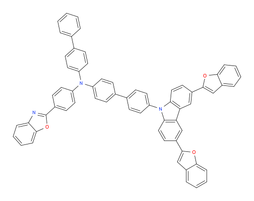 N-([1,1'-biphenyl]-4-yl)-N-(4-(benzo[d]oxazol-2-yl)phenyl)-4'-(3,6-di(benzofuran-2-yl)-9H-carbazol-9-yl)-[1,1'-biphenyl]-4-amine