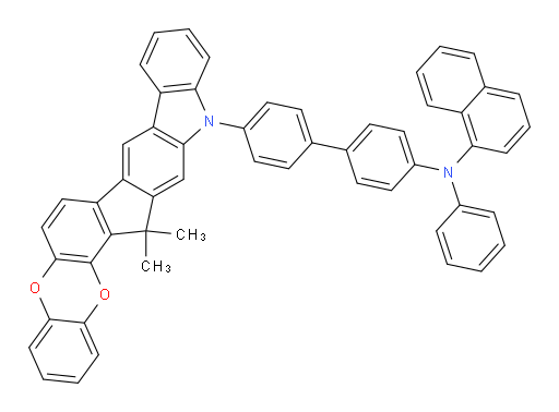 N-(4'-(15,15-dimethylbenzo[5',6'][1,4]dioxino[2',3':4,5]indeno[2,1-b]carbazol-13(15H)-yl)-[1,1'-biphenyl]-4-yl)-N-phenylnaphthalen-1-amine