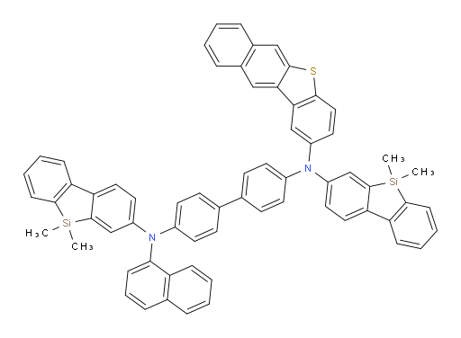 N4-(benzo[b]naphtho[2,3-d]thiophen-2-yl)-N4,N4'-bis(5,5-dimethyl-5H-dibenzo[b,d]silol-3-yl)-N4'-(naphthalen-1-yl)-[1,1'-biphenyl]-4,4'-diamine